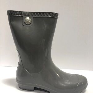 UGG "Sienna" Charcoal Wide Calf Rain Boots